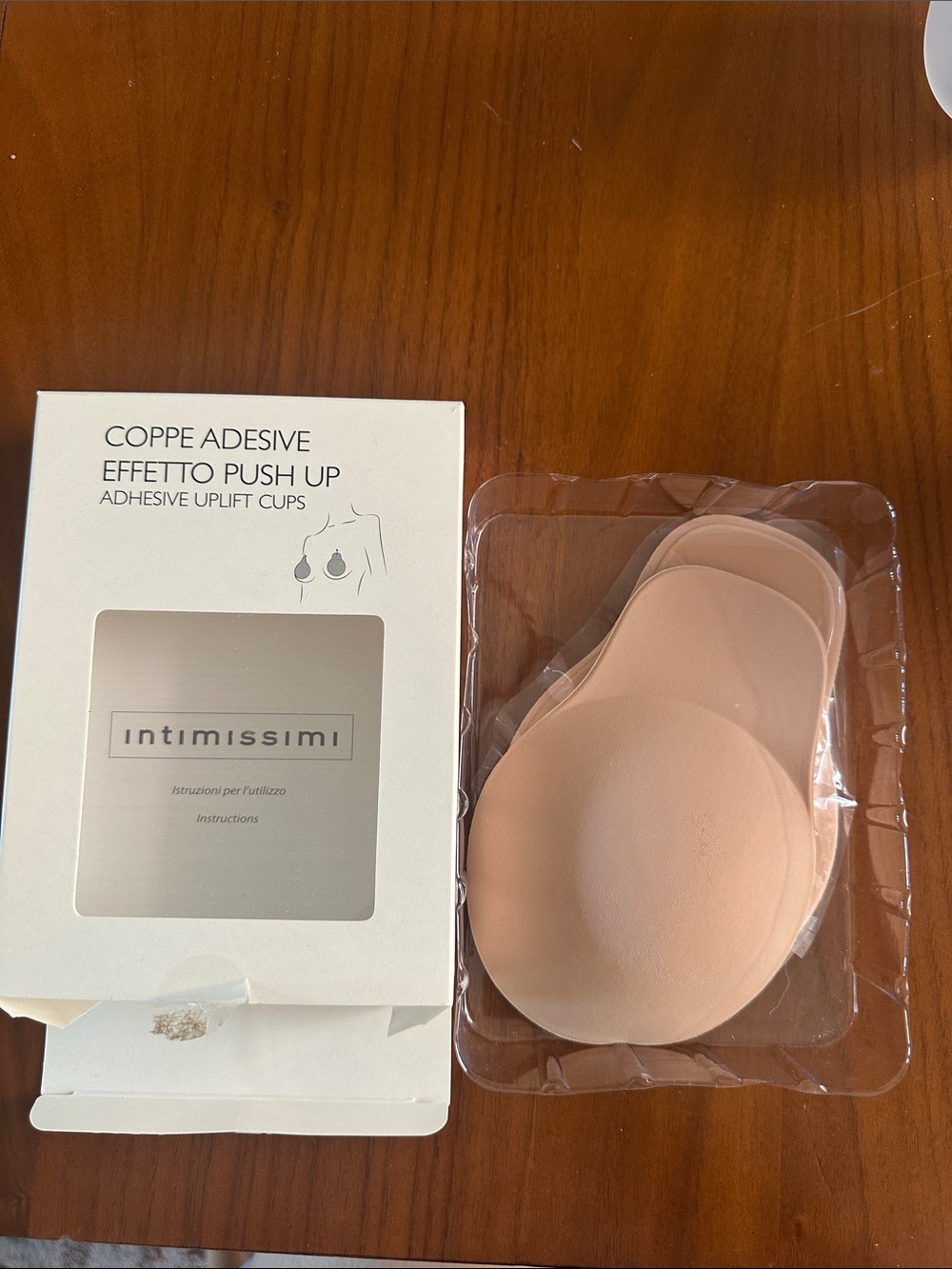 intimissimi Adhesive Push-Up Cups in Beige